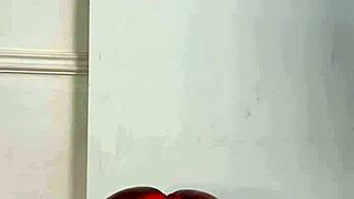 Chained ebony babe fucks dildo til she cums hard 😩💦🔥