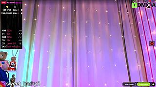 Horny Blue-Haired Annbarby EXPOSES Big ASS Small TITS Webcam