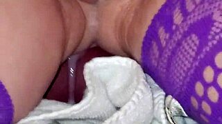 damn this whore wife stuffs dildo deep creampie pussy orgasms tits heaving like crazy!