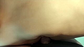 close up on shaved fuck doll taking double toy penetration