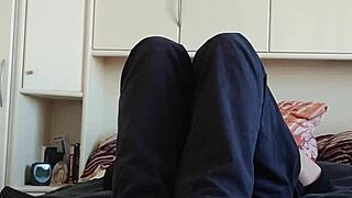 white sneaker socks tease