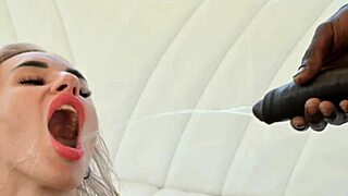 Behind scenes blonde slut gets outdoor dp rough anal to mouth with piss play