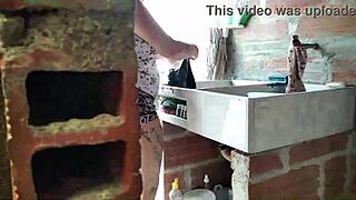 Step-mom catches me jerking on balcony... she hikes dress spreads ass and fucks me hard! 😈🍑 Part 1