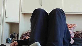 white sneaker socks tease