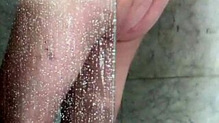 Wife Caught Shoving Shower Head Deep in Pussy Again