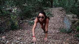 Searching Remote Woods Spot for Outdoor Adventure