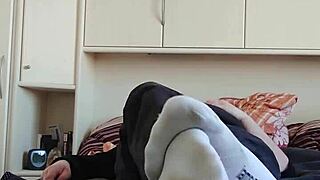 white sneaker socks tease