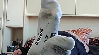 white sneaker socks tease