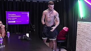 Two brunettes strip him after he shares oral tips and pussy-pleasing secrets!