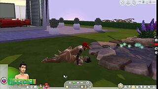 oh man, check out these sims crossdressers banging outdoors like crazy!