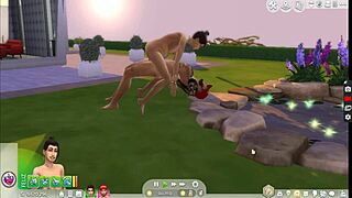 oh man, check out these sims crossdressers banging outdoors like crazy!