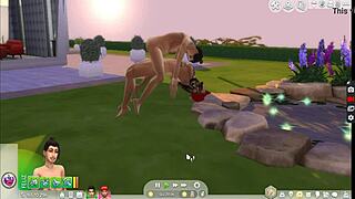oh man, check out these sims crossdressers banging outdoors like crazy!