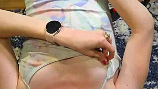 machine pounds milf wife pussy until she squirts everywhere in homemade frenzy