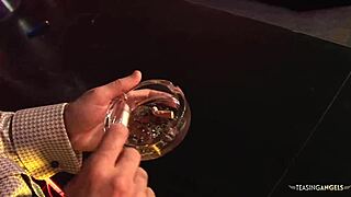 Hey horny guy, this beautiful cutie in lingerie dances then rides your cock with shaved pussy skills