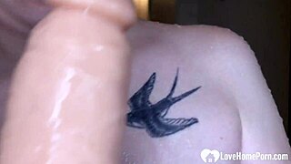 i can't stop staring at this seductive redhead's amazing ass in the shower...