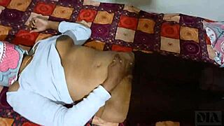 stepsis so horny she begs for milking hairy pussy fuck from me desi style