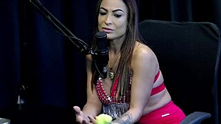 she loves teasing about content creators and swingers clubs in sheer red while drunk