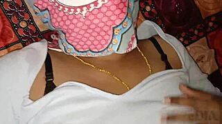 stepsis so horny she begs for milking hairy pussy fuck from me desi style