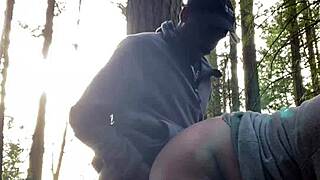 raw ebony pussy pounded hard deep in wild forest feels so intense