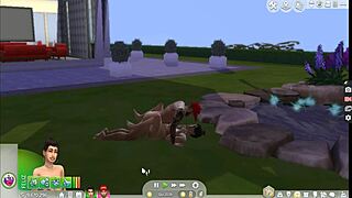 oh man, check out these sims crossdressers banging outdoors like crazy!