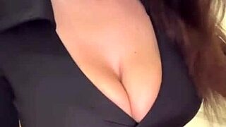 Check out my sexwife's massive natural boobs bouncing during public outdoor pussy massage session