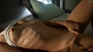 Skinny Brunette Tattoo Petite Cums Four Times Close-Up Fingering Orgasm Homemade