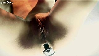 sebastian's solo domination humiliates his bound sporty cunt slave