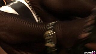 Dark skin ebony milf Jada Fire seduces white boy into rough BBC interracial doggystyle pounding her fat ass