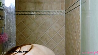 Tall brunette model strips down for steamy casting shower 😏🚿