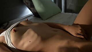 Skinny Brunette Tattoo Petite Cums Four Times Close-Up Fingering Orgasm Homemade