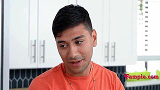 petite latina teen's naughty tan lines lead to rough pov pounding