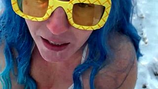 Piss in my mouth baby steamy public toilet slave drinking!