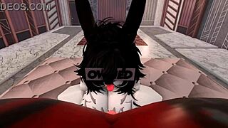 bunny girl teases too much so i ram her throat rough you want this fan request?