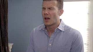 stepmom reagan foxx bends over beggin' stepson fuck my big tits and cum all over 'em pov