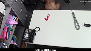 strip down now, shoplifter—your milf body's mine to search thoroughly
