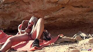 Nympho German Mature Sophie Logan Picks Up for Public Rough Fuck