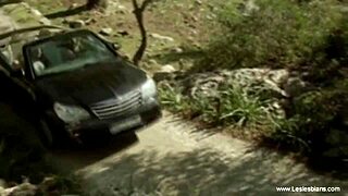 european lesbian girlfriends seduce with toys and touches