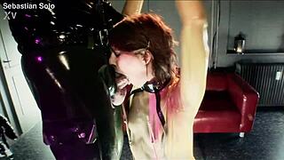 sebastian's solo domination humiliates his bound sporty cunt slave