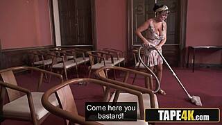 Kinky big tits gilf cleaner seduces heartbroken young groom with hardcore sex