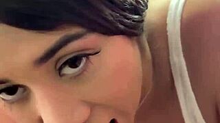 damn this pregnant latina rides cock so good while rubbing her big tits to orgasm