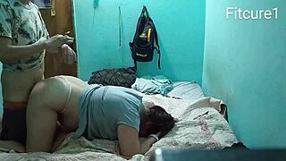 ever wondered how a sexy emo couple fucks bent over in panties and thongs on bed?