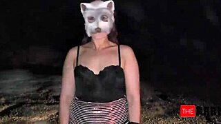 Hey farmer spots thick curvy latina bitch in sexy uniform at night