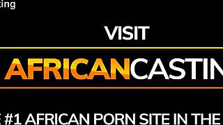 skinny ebony babe bends for monster cock at victoria's secret casting!