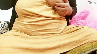 Friend's sister teases her big boobs seductively