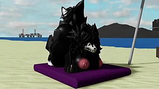 Big tits bounce wildly as scp-1471 mal0 rides monster cock doggystyle on beach rough hardcore