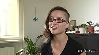 ersties brunette babe plays with toys solo