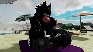 Big tits bounce wildly as scp-1471 mal0 rides monster cock doggystyle on beach rough hardcore