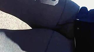 I'm obsessed with my amazing cameltoe pussy print captured up close outdoors in public