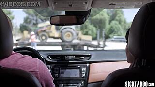 Boyfriend's stepdad fucks small tits teen Emma Jade with friends hardcore