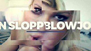 Blonde Alex Kane craves friend's cock on vacation sloppy suck and handjob
